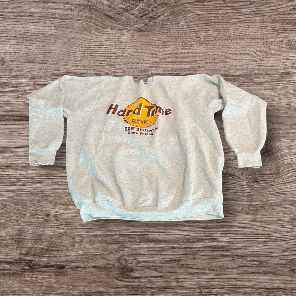 Vintage 80s Hard Time Hotel San Quentin Sweatshirt Made In USA Size XXL